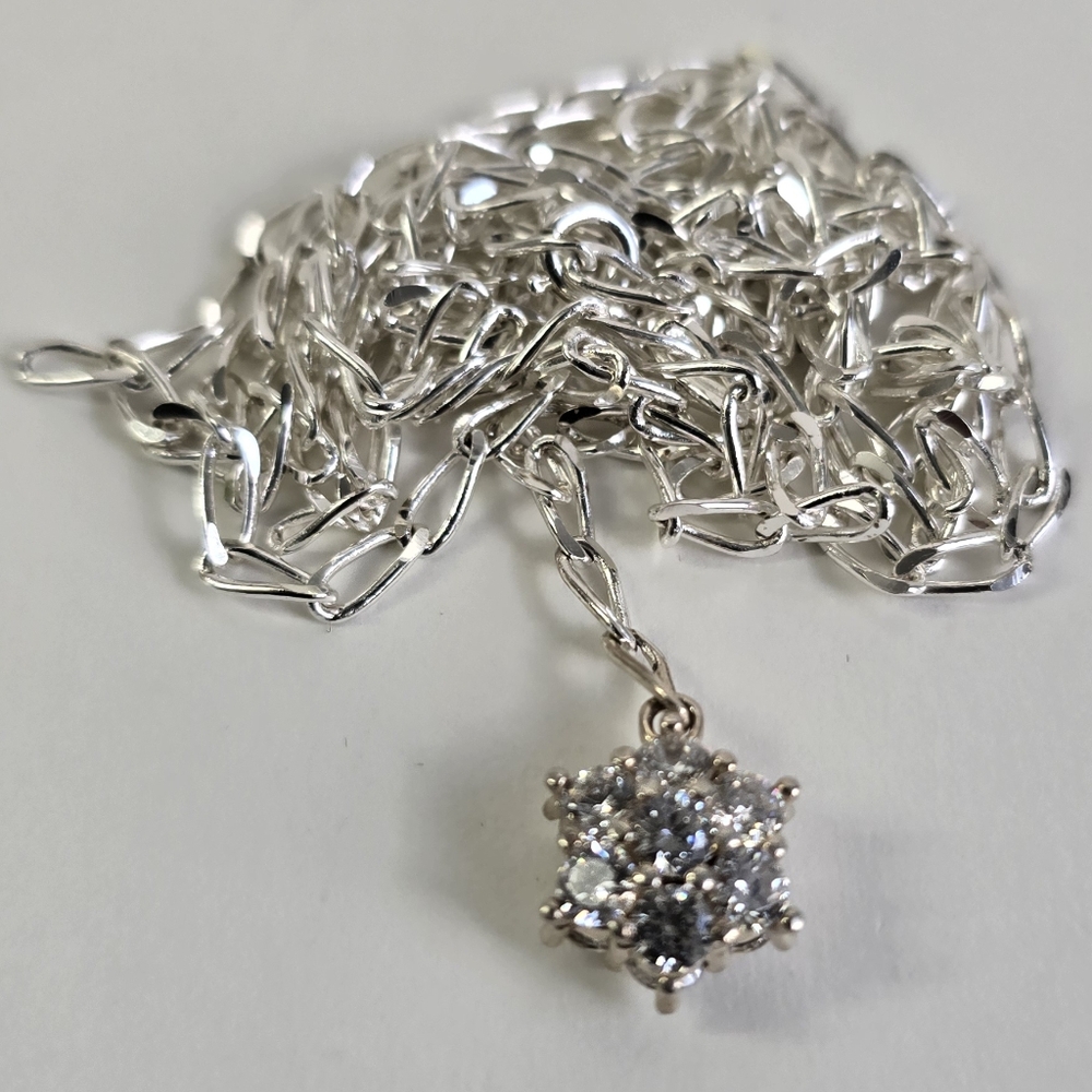 Watch Video / Sterling Silver 925 Elegant Silver Necklace